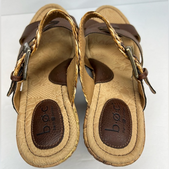 B.O.C. Born Concepts Womens Izabel Cork Strappy Wedges W/Buckle Woven Sz 9M - Picture 2 of 9